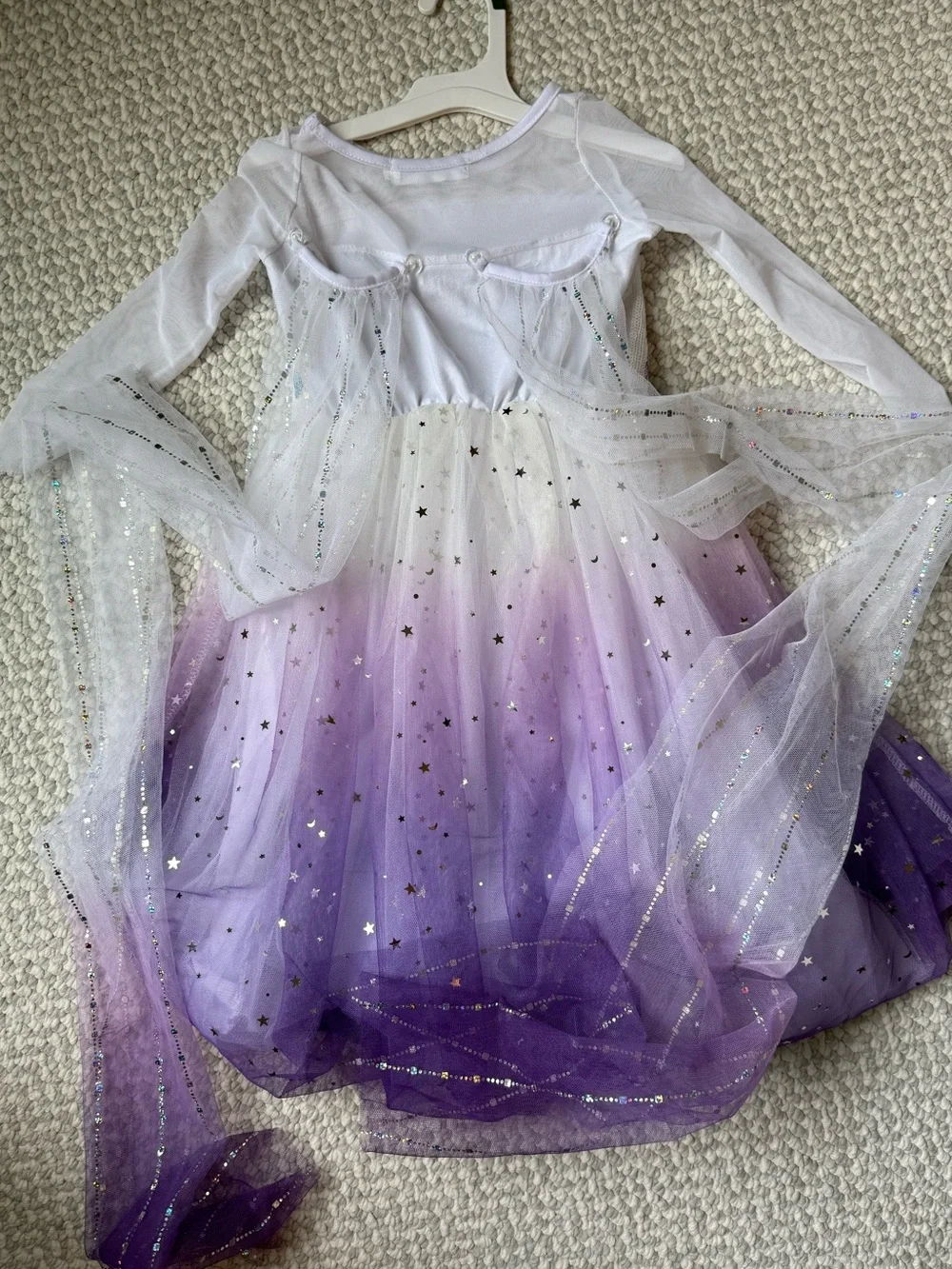 Kids Frozen Purple Ombre Star Elsa Inspired Tulle Costume Dress - 3/4T (100)
